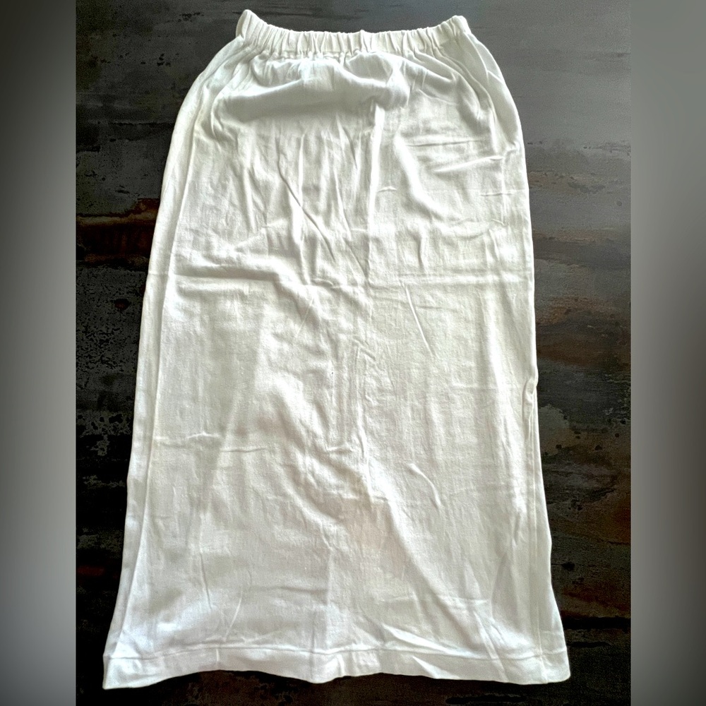 LAST DAY!🤍👗BOWMAN TRADING CO White Knit Tube Maxi Skirt NEW